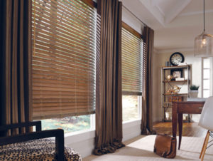 Parkland® Wood Blinds with Custom Draperies